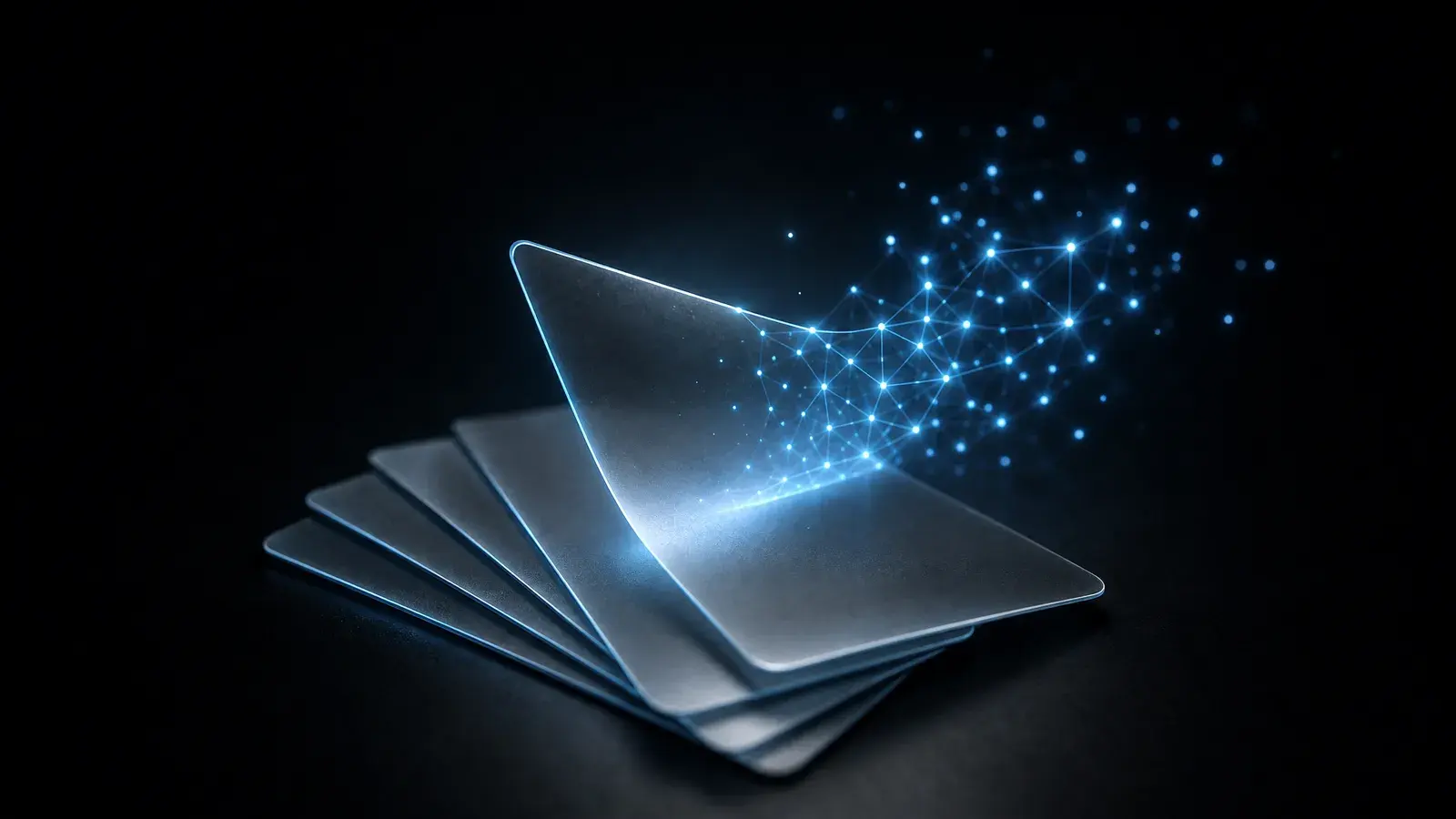 Gestileerde glazen kaart van Wallonië met blauwe lichtverbindingen
